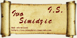 Ivo Simidžić vizit kartica